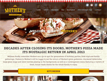 Tablet Screenshot of mothersrestaurants.com